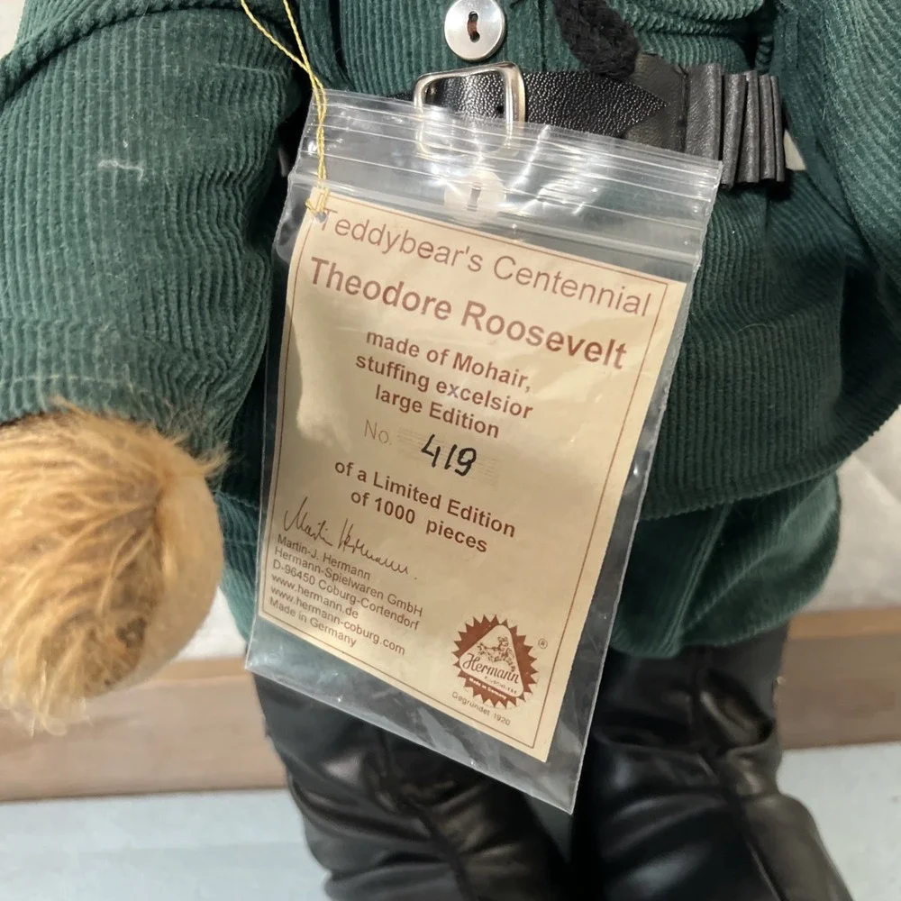 Hermann Coburg Teddy Theodore Roosevelt Mohair Bear‎ No. 367
